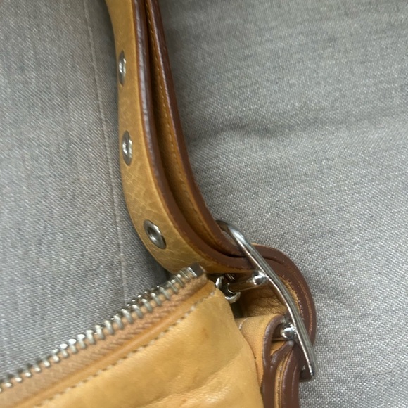 Vintage Coach RARE pebbled leather hobo bag double strap 9350 mustard y2k retro - Picture 3 of 13